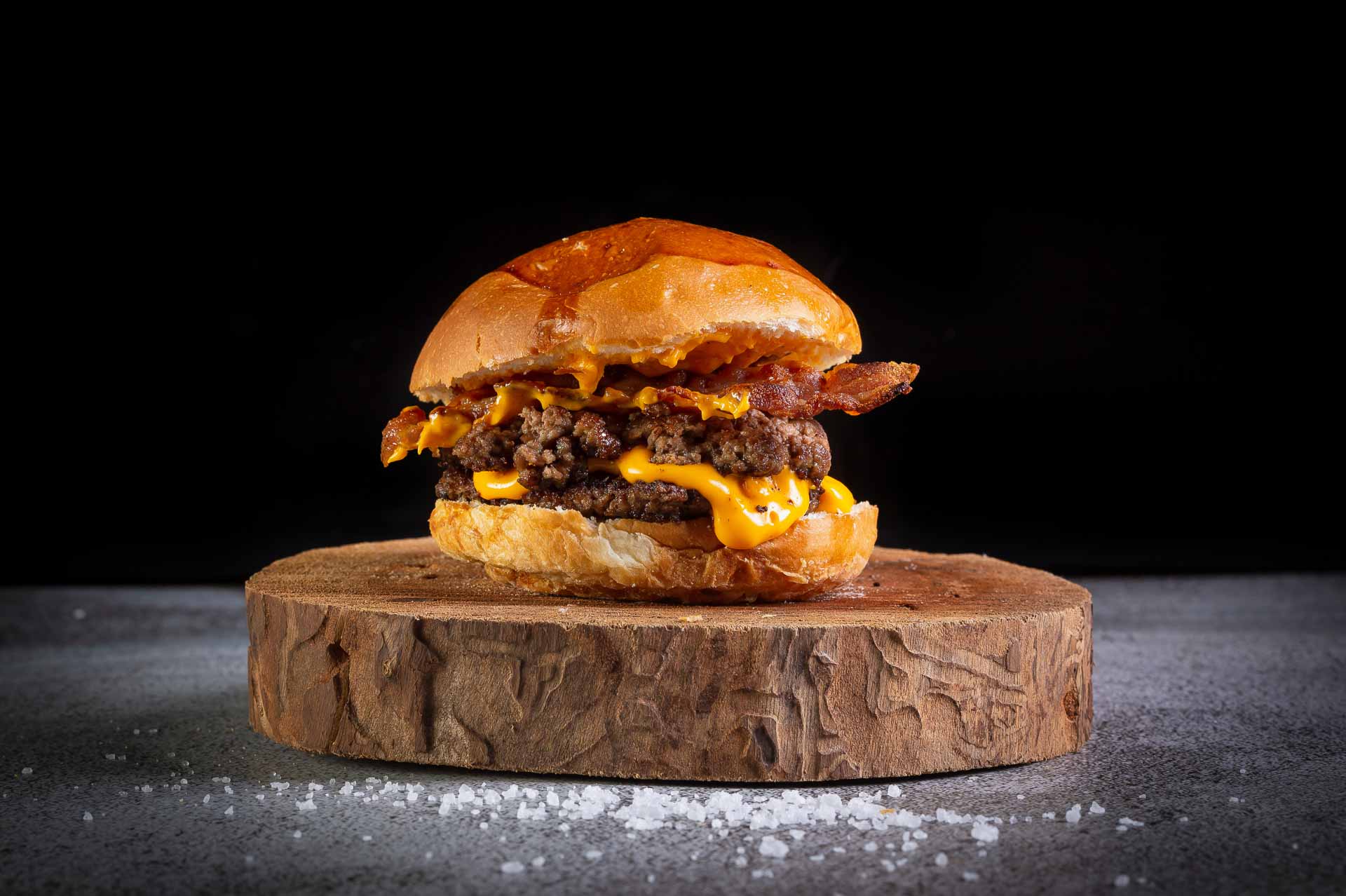 The Olde Detroit Burger Bar Bacon Cheeseburger